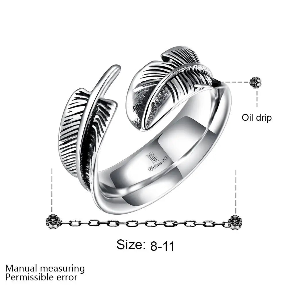 Feather Ring 316L Steel Titanium