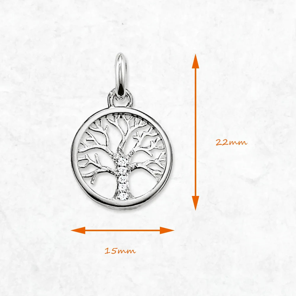 Tree of life silver litet hänge 925 Sterling Silver