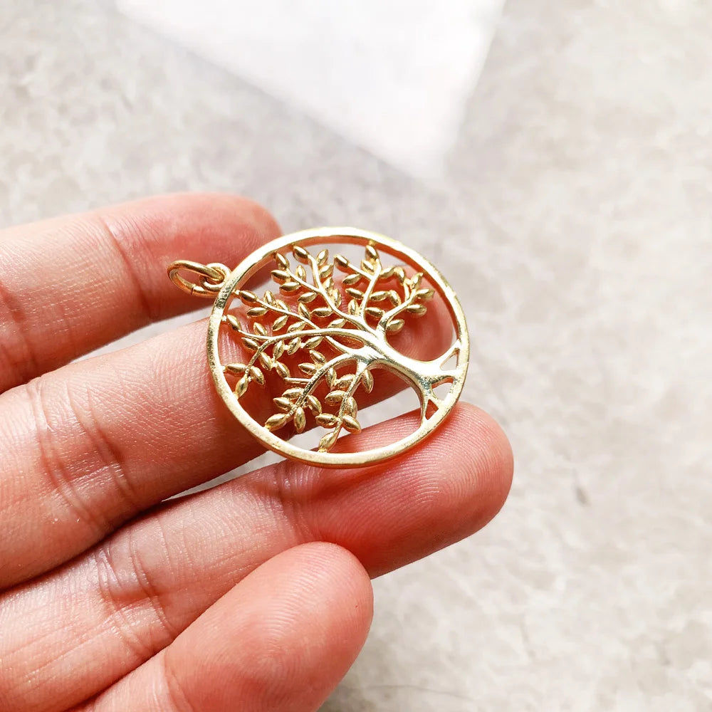 Tree of life guld hänge 925 Sterling Silver