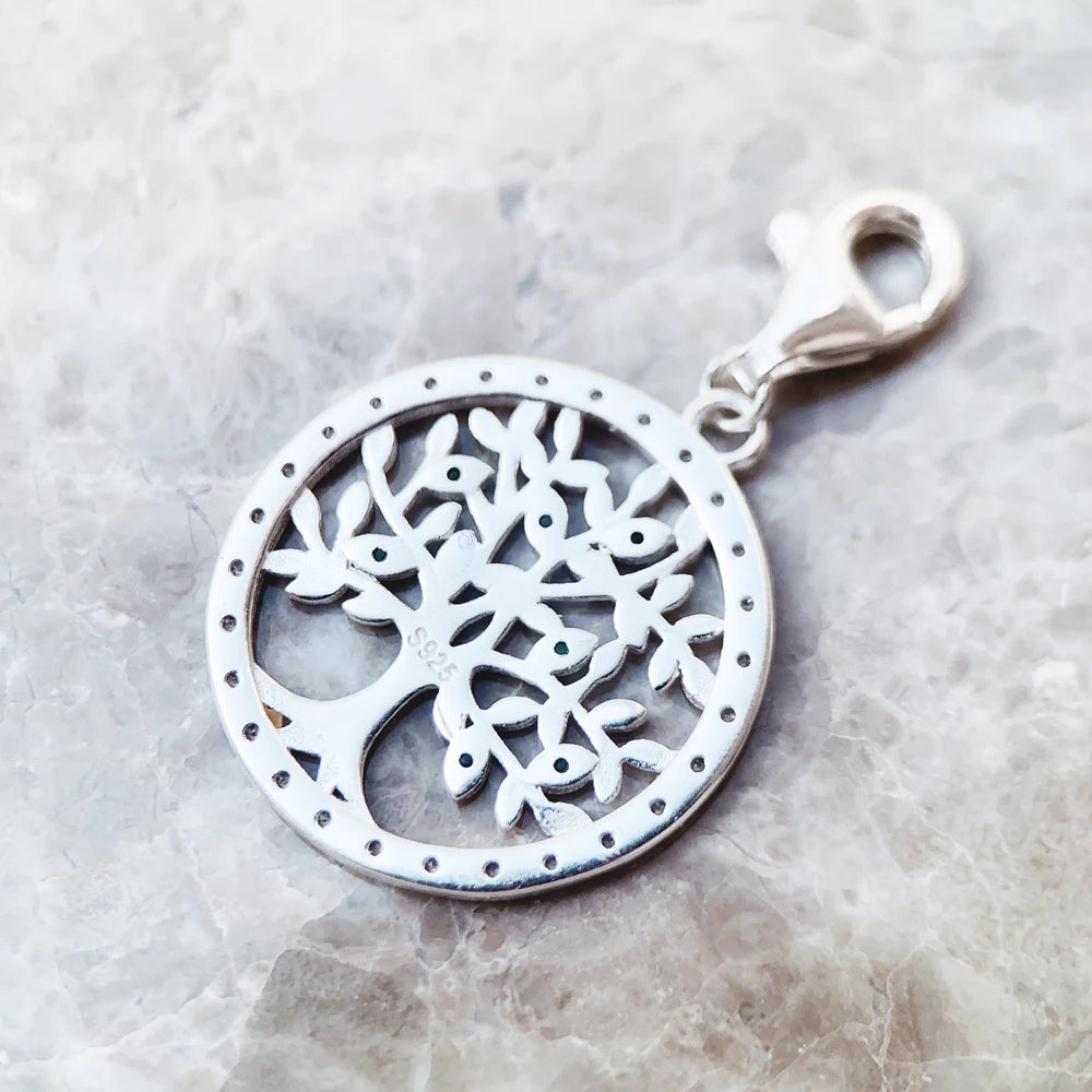 Tree of life silver hänge med stenar 925 Sterling Silver