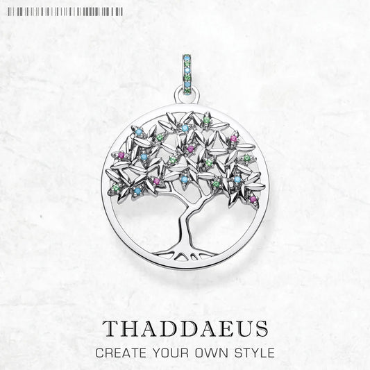 Tree of life silver hänge med stenar 925 Sterling Silver