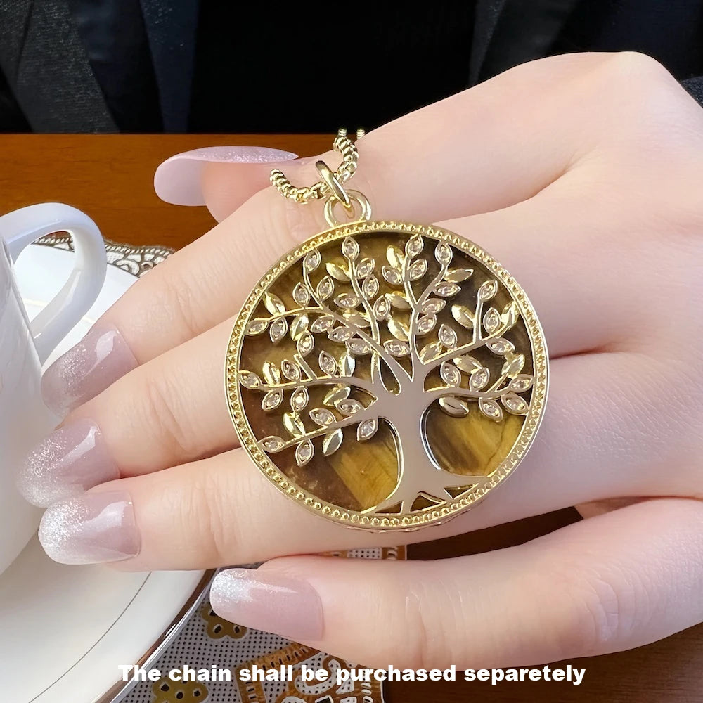 Tree of life guld hänge 925 Sterling Silver