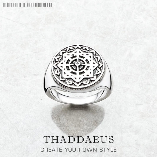 Compass Ring 925 Sterling Silver