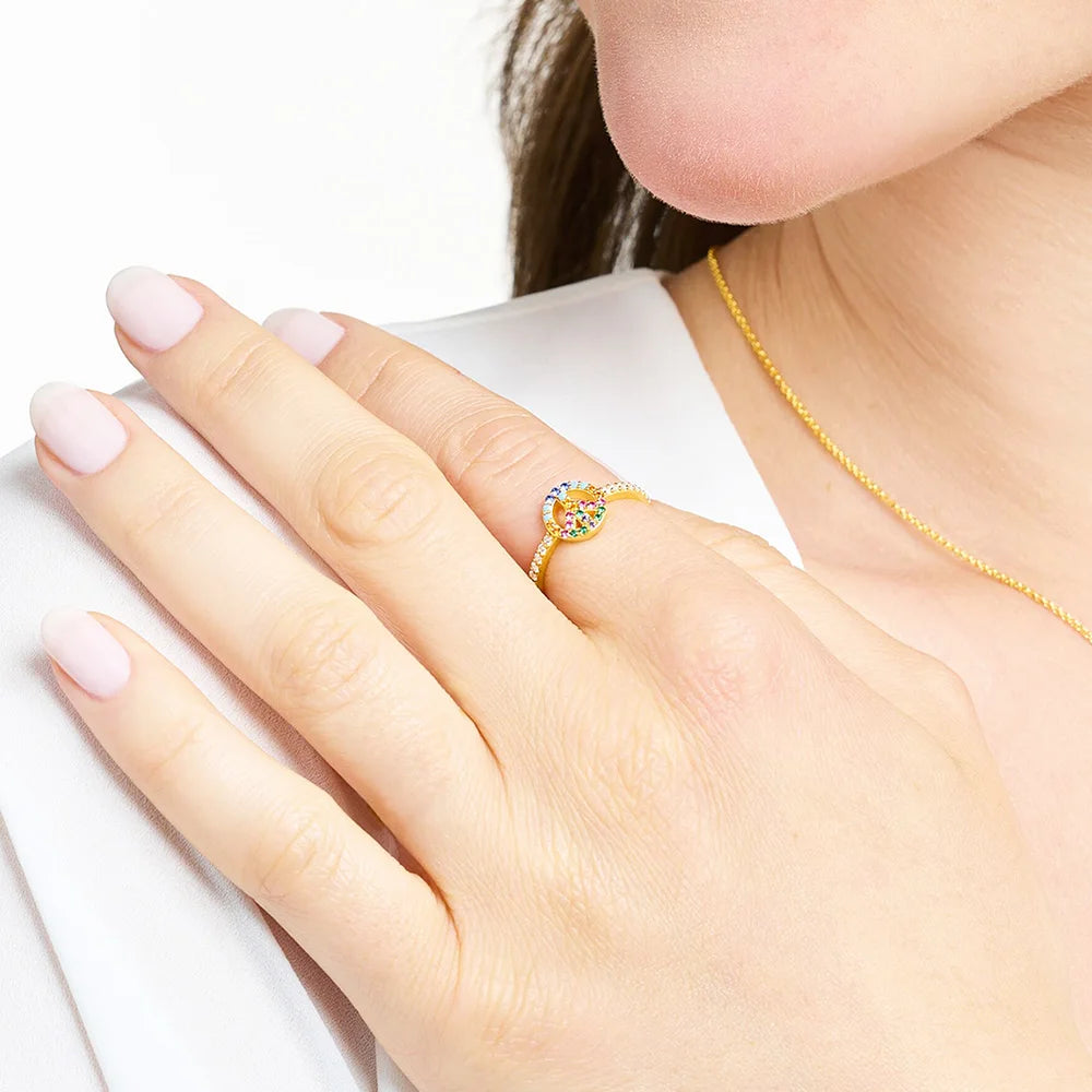 Peace Ring Guld 925 Sterling Silver